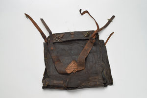 Lot #337  Civil War Tarred Canvas Knapsack - Image 3