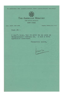 Lot #561 H. L. Mencken - Image 2