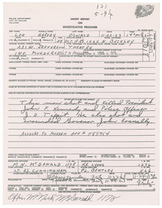 Lot #236  Kennedy Assassination: M. Nick McDonald - Image 1