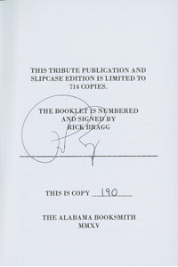 Lot #548 Rick Bragg (Harper Lee authored) - Image 1