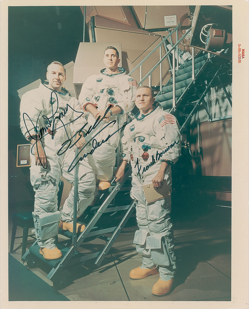 Lot #4276  Apollo 8 Signed Photograph