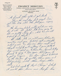Lot #4068 Gus Grissom Autograph Letter Signed