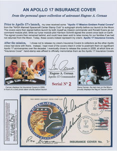 Lot #4428 Gene Cernan's Apollo 17 Crew-Signed Insurance Cover - Image 1