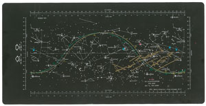 Lot #4611 Alan Bean's Apollo-Soyuz Training Star Chart - Image 1