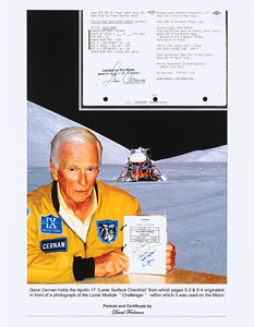 Lot #4414  Apollo 17 Flown Lunar Surface Checklist - Image 4