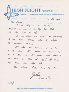 Lot #4550 Jim Irwin Autograph Letter Signed