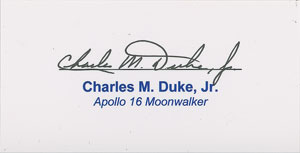 Lot #4562  Apollo 16 Map Segments and Charlie Duke Signature - Image 2