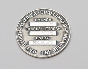 Lot #4419  Apollo 17 Unflown Robbins Medal - Image 2