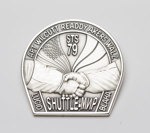 Lot #4639  STS-79 Unflown Robbins Medal - Image 1