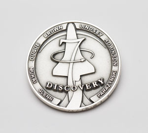 Lot #4640  STS-95 Unflown Robbins Medal - Image 1