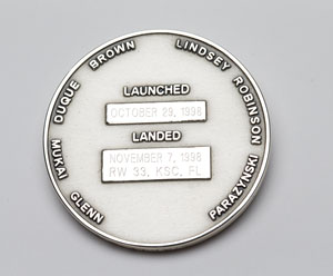 Lot #4640  STS-95 Unflown Robbins Medal - Image 2