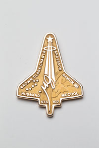 Lot #4629  STS-107 Unflown Gold Robbins Medal - Image 1