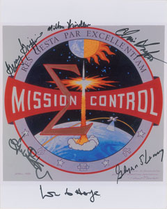 Lot #4434  Mission Control Signed Photograph - Image 1