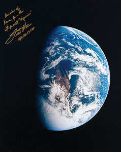 Lot #4517 Fred Haise Signed Photograph - Image 1