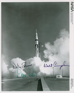 Lot #4268  Apollo 7 Signed Photograph
