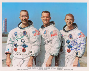 Lot #4286  Apollo 9 Signed Photograph