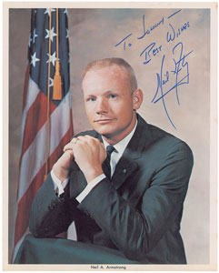 Lot #4342 Neil Armstrong Signed Photograph - Image 1