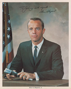 Lot #4104 Alan Shepard Signed Photograph - Image 1