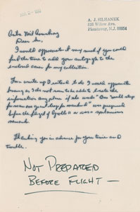 Lot #4332 Neil Armstrong Handwritten Note - Image 1