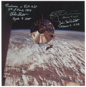 Lot #4282  Apollo 9 Signed Photograph