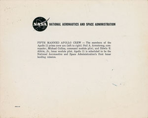 Lot #4318  Apollo 11 Signed Photograph - Image 2
