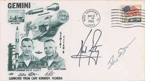 Lot #4110  Gemini 8 Signed Launch Day Cover