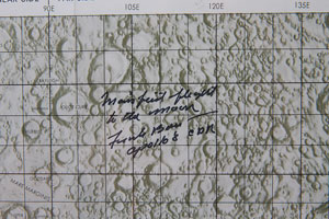Lot #4279 Frank Borman Signed Lunar Chart - Image 3