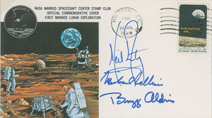 Lot #4317  Apollo 11 Signed Insurance Cover