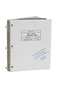 Lot #4401 Dave Scott's Flown Apollo 15 CSM Lunar Landmark Maps Book - Image 1