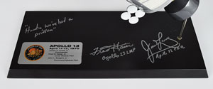 Lot #4149 James Lovell and Fred Haise Signed Apollo 13 Model - Image 2
