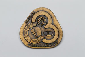 Lot #4601 Ed Gibson's Skylab 4 Unflown Bronze Robbins Medal - Image 1