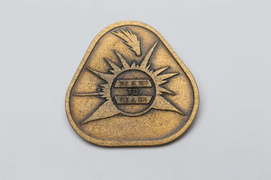 Lot #4601 Ed Gibson's Skylab 4 Unflown Bronze Robbins Medal - Image 2