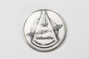 Lot #4621 Edgar Mitchell's STS-1 Unflown Robbins Medal - Image 1