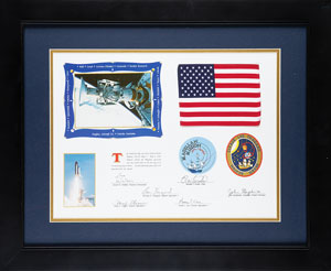 Lot #4633  STS-30 Flown Flag - Image 1