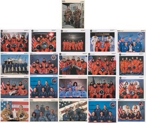 Lot #4622  Space Shuttle Crews (20) Signed Photographs - Image 1