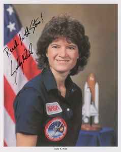Lot #4672 Sally Ride Signed Photograph - Image 1