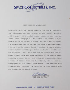 Lot #4116 Jim McDivitt Signed Gemini 4 Poster - Image 3