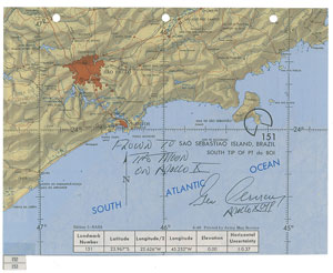Lot #4289  Apollo 10 Flown Map - Image 1