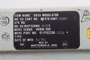 Lot #4180  Apollo CSM Data Modulator - Image 4