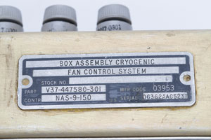 Lot #4219  Apollo CSM Cryogenic Fan Control System - Image 3
