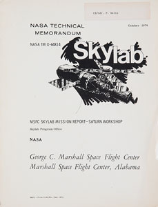 Lot #4606 Paul Weitz's Skylab Mission Report - Image 1