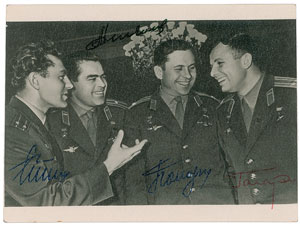 Lot #4045  Cosmonauts Signed Photograph - Image 1