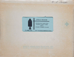 Lot #4119  Apollo Propulsion Subsystem Study Guide - Image 1