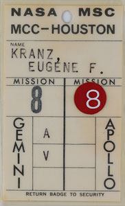 Lot #4134 Gene Kranz's Gemini 8 Badge - Image 1