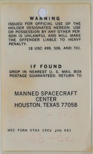 Lot #4134 Gene Kranz's Gemini 8 Badge - Image 2