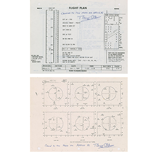 Lot #4311 Buzz Aldrin's Apollo 11 Flown Star Chart and Flight Plan Page - Image 6