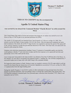 Lot #4293 Tom Stafford's Apollo 10 Flown Flag - Image 3
