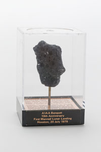 Lot #4358  Replica Apollo 11 Moon Rock Display - Image 1