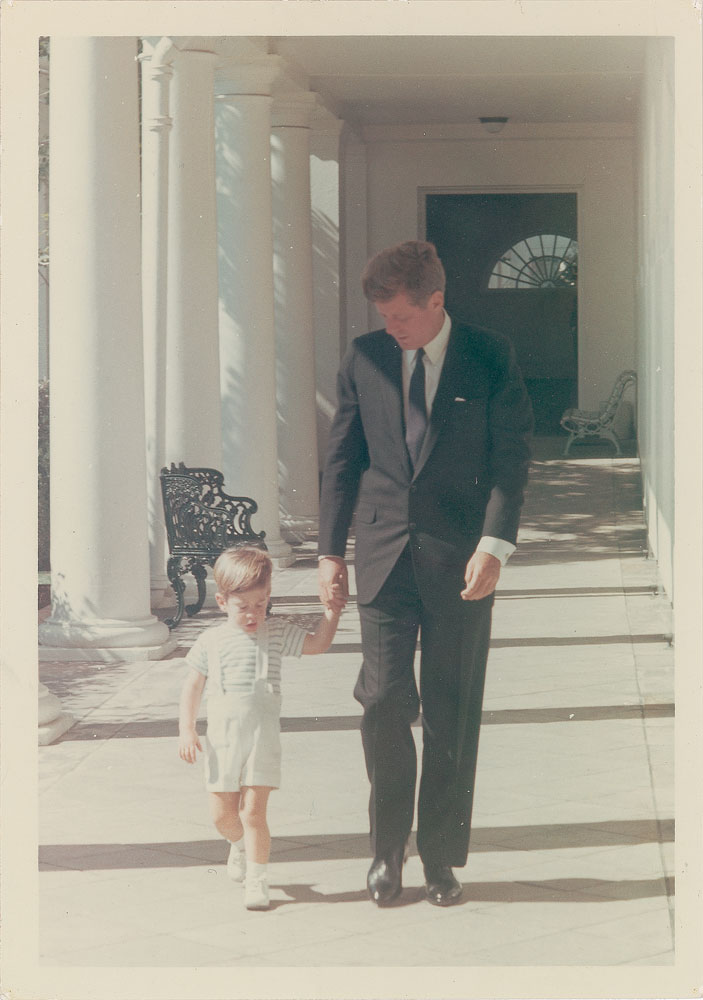 Lot #46 John F. Kennedy and JFK Jr. Original Photograph by Cecil W. Stoughton