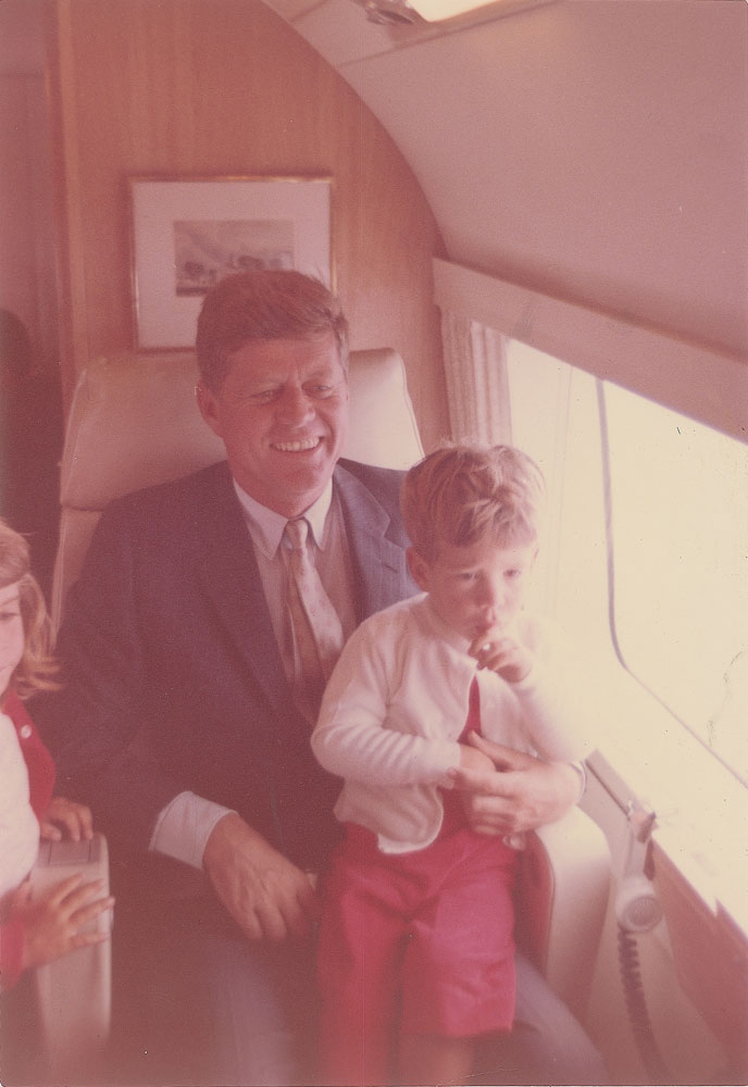 Lot #103 John F. Kennedy and JFK Jr. Original Photograph by Cecil W. Stoughton